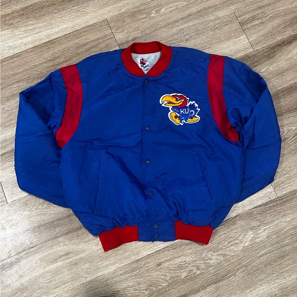 Vintage University of Kansas KU Jayhawk‎ Jacket Coat Swingster Medium